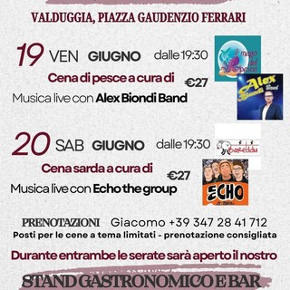 Festa dla Piasa a Valduggia, due serate tra cucina e musica dal vivo