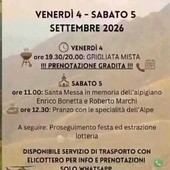 All’Alpe Campo di Sabbia due giorni di festa tra grigliata, memoria e sapori di montagna All’Alpe Campo di Sabbia due giorni di festa tra grigliata, memoria e sapori di montagna