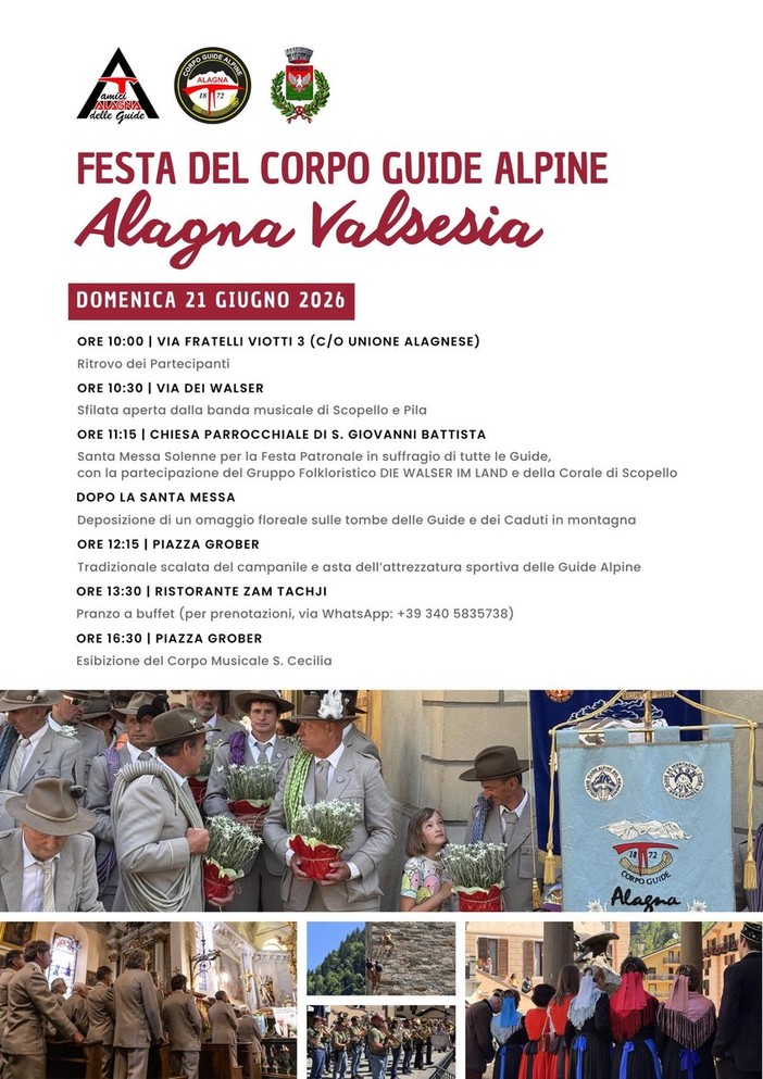 Alagna celebra la Festa del Corpo Guide Alpine Alagna celebra la Festa del Corpo Guide Alpine