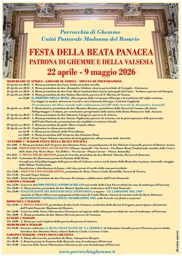 Ghemme celebra la Beata Panacea, patrona della città e della Valsesia