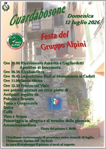 Guardabosone, domenica la Festa del Gruppo Alpini tra memoria, tradizione e pranzo sul viale Guardabosone, domenica la Festa del Gruppo Alpini tra memoria, tradizione e pranzo sul viale
