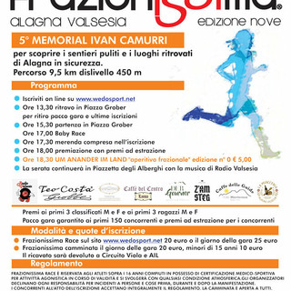 Ad Alagna torna la “Frazionissima”: 9,5 chilometri tra sentieri, sport e solidarietà