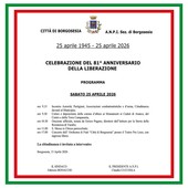 Borgosesia celebra il 25 Aprile: corteo, orazione ufficiale, messa e concerto per l’81° anniversario della Liberazione