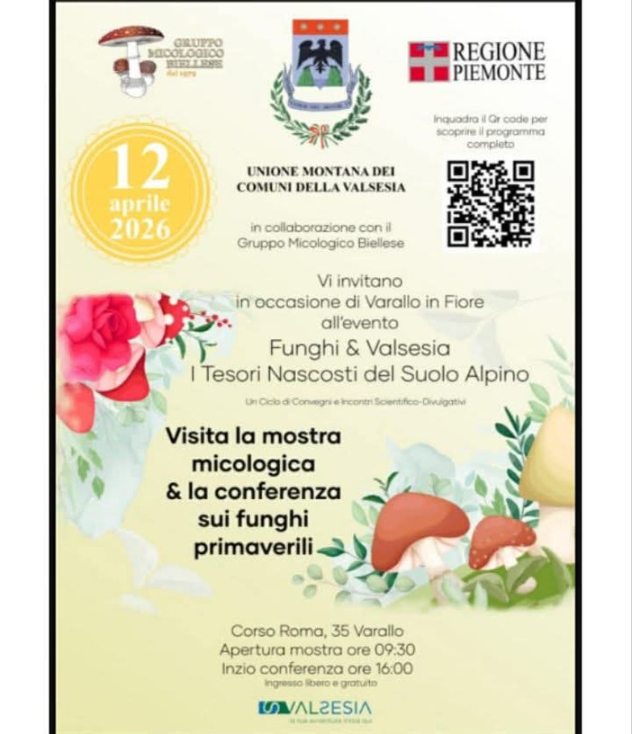 A Varallo una mostra micologica e una conferenza sui funghi primaverili per “Funghi &amp; Valsesia”