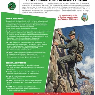 Alagna, il Gruppo Alpini celebra 100 anni di fondazione