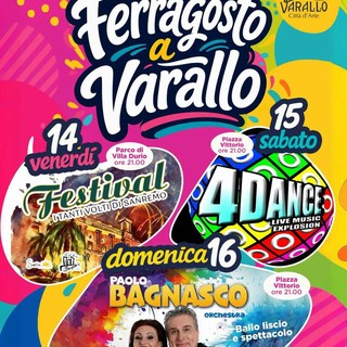 Varallo, tre serate di musica per Ferragosto tra Villa Durio e piazza Vittorio