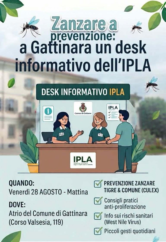 A Gattinara un desk informativo per conoscere e prevenire i rischi legati alle zanzare A Gattinara un desk informativo per conoscere e prevenire i rischi legati alle zanzare
