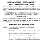 Roasio celebra la Giornata delle Forze Armate e l’Anniversario della Vittoria Roasio celebra la Giornata delle Forze Armate e l’Anniversario della Vittoria