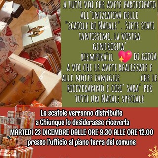 Romagnano Sesia, grande partecipazione all’iniziativa delle “Scatole di Natale” Romagnano Sesia, grande partecipazione all’iniziativa delle “Scatole di Natale”