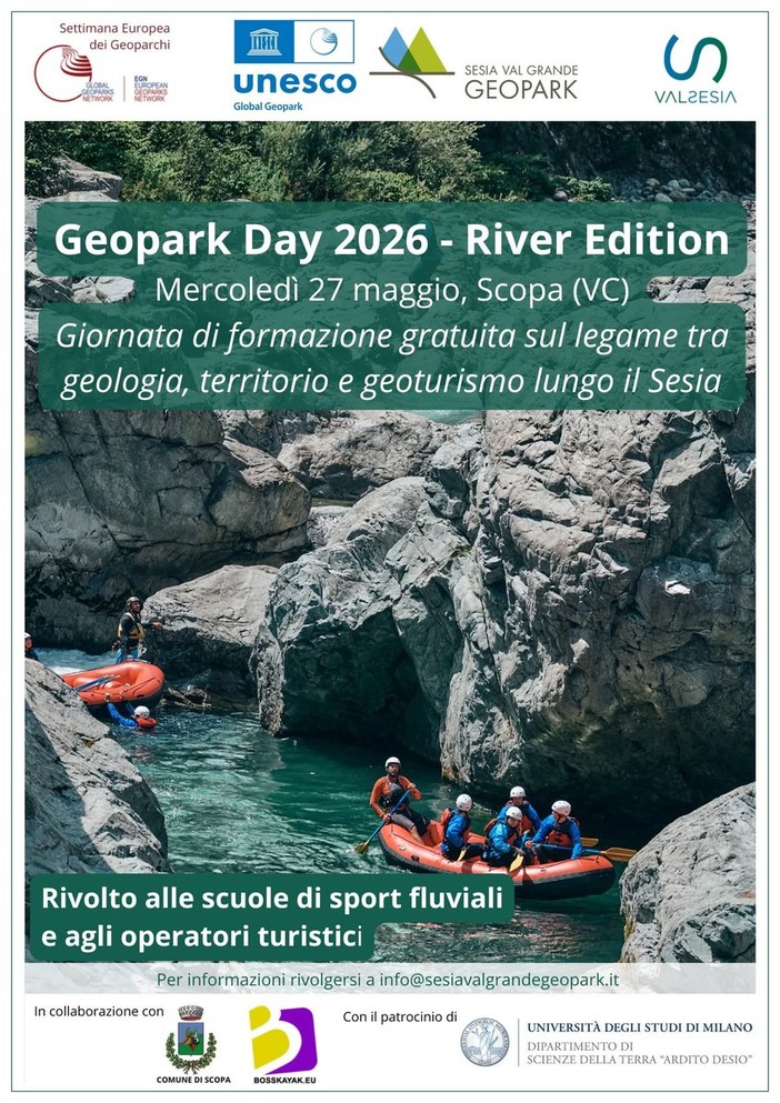A Scopa il Geopark Day 2026 dedicato al Sesia