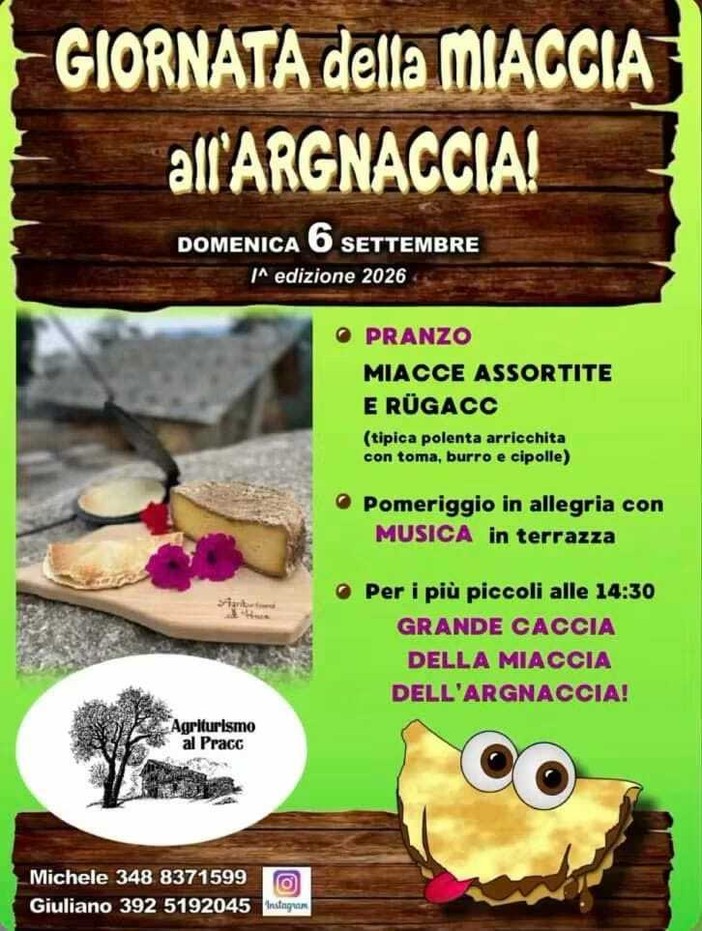 All’Argnaccia una domenica dedicata alla miaccia tra sapori, musica e giochi per bambini All’Argnaccia una domenica dedicata alla miaccia tra sapori, musica e giochi per bambini