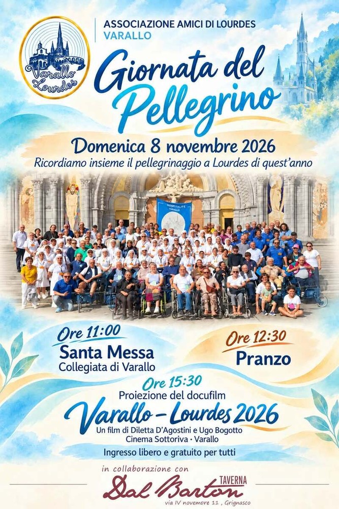Varallo, l’8 novembre la Giornata del Pellegrino degli Amici di Lourdes Varallo, l’8 novembre la Giornata del Pellegrino degli Amici di Lourdes