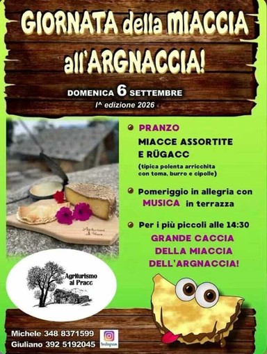 All’Argnaccia una domenica dedicata alla miaccia tra sapori, musica e giochi per bambini