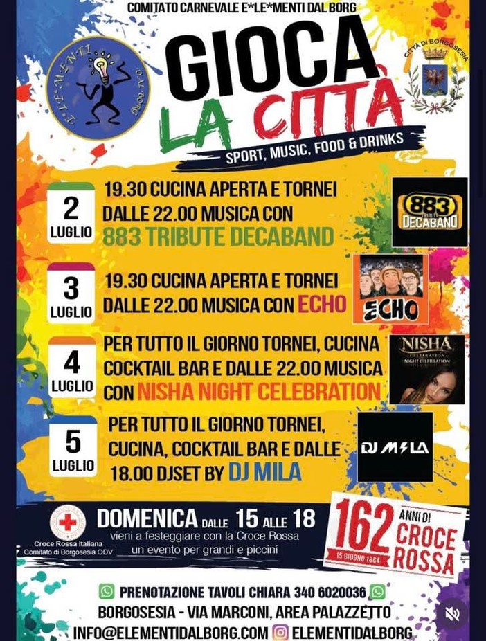 “Gioca la città” anima Borgosesia con quattro giorni di sport, musica e festa