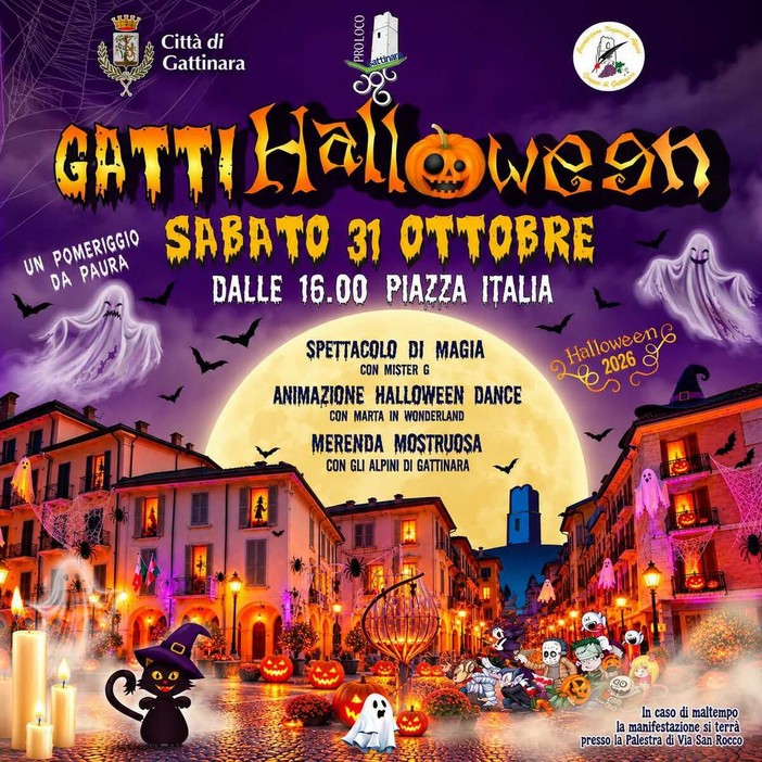 Gattinara, il 31 ottobre arriva “GattiHalloween” in piazza Italia