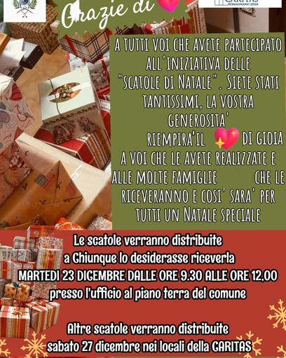 Romagnano Sesia, grande partecipazione all’iniziativa delle “Scatole di Natale” Romagnano Sesia, grande partecipazione all’iniziativa delle “Scatole di Natale”