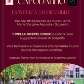 Gospel in Chiesa: il Biella Gospel Choir a Scopello oggi 28 dicembre alle 18