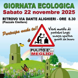Gattinara, il 22 novembre torna la Giornata Ecologica: appuntamento in via Dante Alighieri alle 8.30
