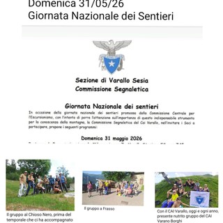 CAI Varallo, la Giornata Nazionale dei Sentieri fa tappa a Scopa