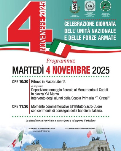Romagnano Sesia celebra il 4 Novembre: omaggio ai Caduti e cerimonia dell’Unità Nazionale Romagnano Sesia celebra il 4 Novembre: omaggio ai Caduti e cerimonia dell’Unità Nazionale