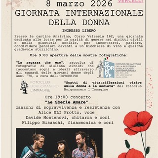 A Gattinara la Giornata internazionale della donna tra fotografia e musica alle Cantine Anzivino