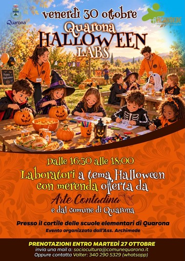 Quarona si prepara ad Halloween: laboratori e merenda per i più piccoli Quarona si prepara ad Halloween: laboratori e merenda per i più piccoli