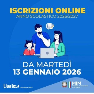 Scuola, aperte le iscrizioni per l’anno scolastico 2026/2027