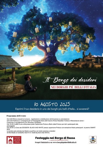 Rassa, il &quot;Borgo dei Desideri&quot;: una giornata magica tra natura incontaminata ed eleganza black &amp; white