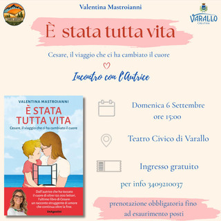 A Varallo un incontro con Valentina Mastroianni per raccontare “È stata tutta vita”