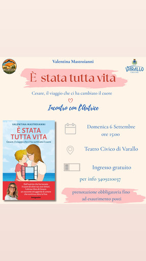 A Varallo un incontro con Valentina Mastroianni per raccontare “È stata tutta vita”
