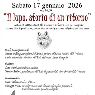 A Boca un incontro per conoscere il lupo e imparare a relazionarsi con la sua presenza