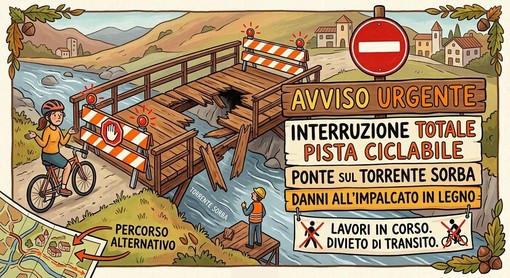 A Rassa chiuso il ponte di Prabella sulla pista ciclabile: percorso alternativo per pedoni e biciclette A Rassa chiuso il ponte di Prabella sulla pista ciclabile: percorso alternativo per pedoni e biciclette