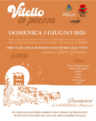 Varallo: ritorna l'attesissimo &quot;Vitello in piazza&quot;