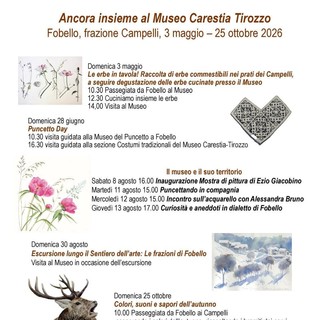 A Fobello prende il via “Ancora insieme al Museo Carestia Tirozzo”: da maggio a ottobre un calendario tra natura, tradizioni e arte