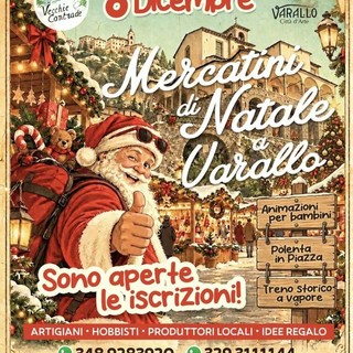 Varallo, l’8 dicembre i Mercatini di Natale: aperte le iscrizioni per artigiani, hobbisti e produttori locali