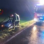 Auto fuori strada a Crescentino, c'è un ferito