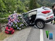 Incidente stradale in località Vocca, auto fuori strada: intervento dei soccorsi e Forze dell'Ordine - Foto Davide Finatti.