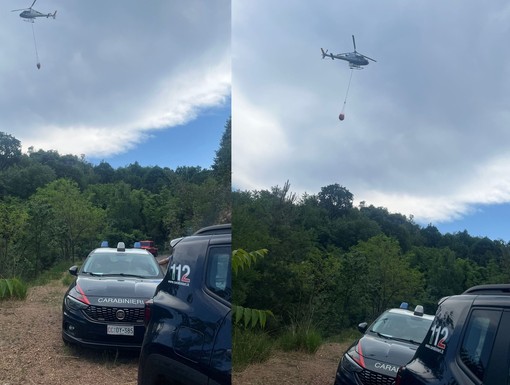 Incendio boschivo tra Curino e Sostegno, proseguono le operazioni di spegnimento