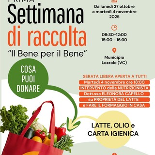 A Lozzolo la prima “Settimana di raccolta – Il Bene per il Bene”