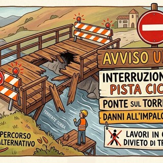 A Rassa chiuso il ponte di Prabella sulla pista ciclabile: percorso alternativo per pedoni e biciclette