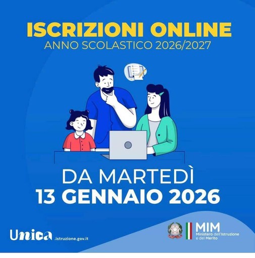 Scuola, aperte le iscrizioni per l’anno scolastico 2026/2027