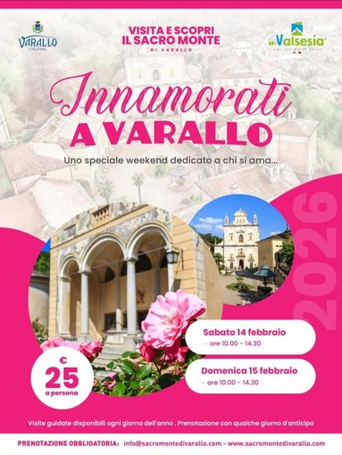 Varallo, al Sacro Monte di Varallo un weekend speciale per chi si ama