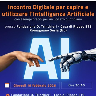 Romagnano Sesia, serata sull’Intelligenza Artificiale alla Fondazione Trinchieri