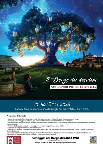 Rassa, il 10 agosto arriva “Il Borgo dei desideri” Rassa, il 10 agosto arriva “Il Borgo dei desideri”