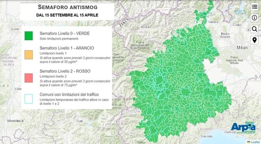 Piemonte, torna il protocollo antismog: le misure fino al 15 aprile 2026