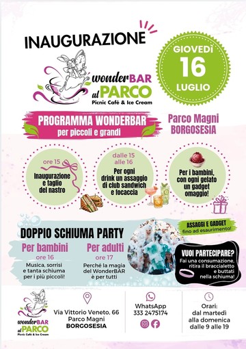 Borgosesia: Riapre il bar del Parco Magni: inaugurazione il 16 luglio con festa per grandi e bambini Borgosesia: Riapre il bar del Parco Magni: inaugurazione il 16 luglio con festa per grandi e bambini