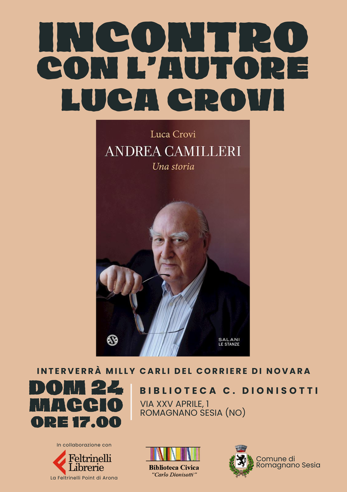 A Romagnano Sesia Luca Crovi racconta Andrea Camilleri