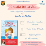 A Varallo un incontro con Valentina Mastroianni per raccontare “È stata tutta vita” A Varallo un incontro con Valentina Mastroianni per raccontare “È stata tutta vita”