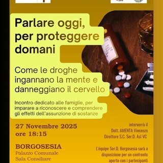 Borgosesia, incontro dedicato alla prevenzione: “Parlare oggi, per proteggere domani”