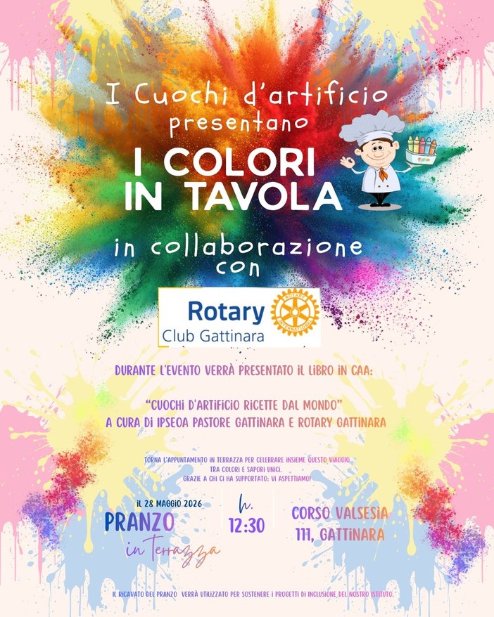 “I colori in tavola”, a Gattinara il pranzo conclusivo dei Cuochi d’Artificio